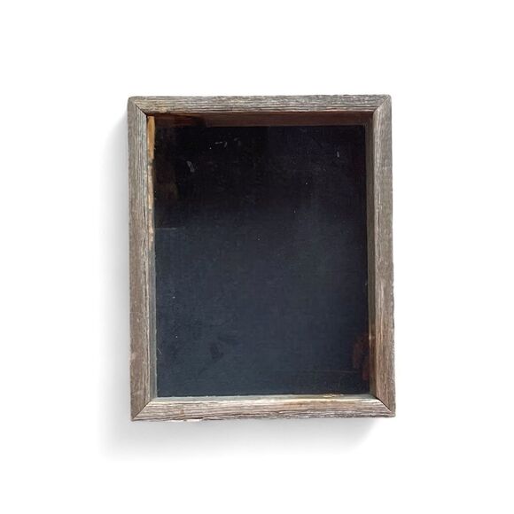 Rustic Reclaimed Wood Shadow Box Wall Hanging Hooks Black Background - Picture 2 of 16